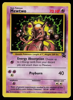 Pokemon Card - Mewtwo Wizards Black Star Promos 14 Promo - Image 1