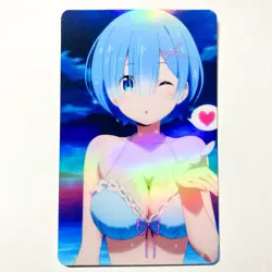 Re:Zero Rem Sexy Doujin Waifu Girl Lewd Anime Art Goddess Card - Image 1