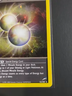 Pokemon TCG Miracle Energy Neo Destiny Holo Rare Card 16/105 LP+ - Image 4