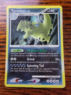 Tyranitar Lv.61 30/100 Stormfront Holo Rare Pokemon Card TCG 2008 PL! - Image 1