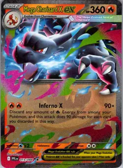Mega Charizard X ex 013/094 Double Rare Phantasmal Flames Pokemon Near Mint - Image 1