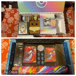 Pokemon TCG PRISMATIC EVOLUTIONS SUPER PREMIUM & MEGA CHARIZARD ULTRA LOT OPENED - Image 1