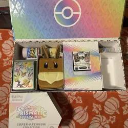 Pokemon TCG PRISMATIC EVOLUTIONS SUPER PREMIUM & MEGA CHARIZARD ULTRA LOT OPENED - Image 4
