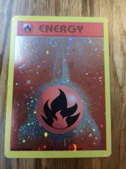 Fire Energy WOTC Pokemon League Promo Reverse Holo Bleed 2002 - Image 1