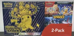 ⚡SALE⚡Surging Sparks 2-Pack Elite Trainer Box Pokemon TCG Costco Exclusive - Image 1