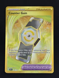 Pokemon TCG Counter Gain Gold Rare - 249/191 - SV08: Surging Sparks Near Mint - Image 1
