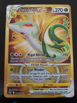 🔥 Pokemon Serperior VSTAR Silver Tempest 210 Gold Secret Rare MT Foil Full Art - Image 1