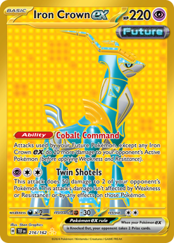 Iron Crown ex 216/162 Hyper Rare Temporal Forces Pokemon NM/M - Image 4