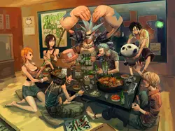 Anime one piece nami tony chopper nico robin sanji Custom Playmat Mat Pad - Image 1
