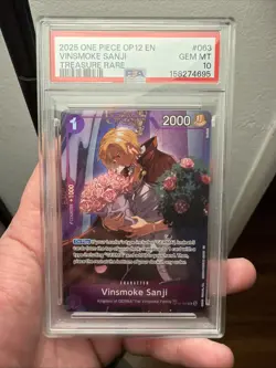 PSA 10 VINSMOKE SANJI ONE PIECE OP12 LEGACY OF THE MASTER TREASURE RARE OP10-063 - Image 1