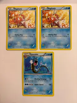 Gyarados 31/113 and Magikarp 30/113 Legendary Treasures Pokemon Cards - Image 1