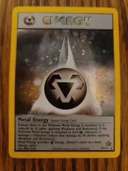 Pokemon TCG Metal Energy Holo Rare Card Neo Genesis 19/111 - Image 1