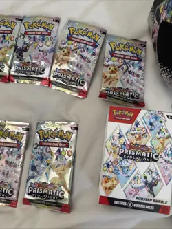 Lot of open Pokemon Prismatic Evolutions cards and accessories - Rare cards - Image 5