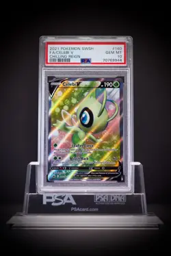 2021 POKEMON SWORD & SHIELD CHILLING REIGN #160 FULL ART/CELEBI V PSA 10 - Image 1