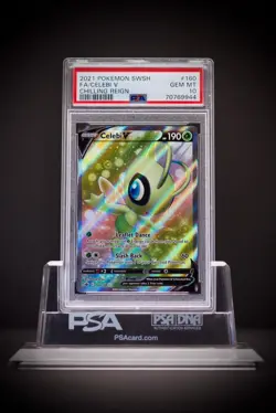 2021 POKEMON SWORD & SHIELD CHILLING REIGN #160 FULL ART/CELEBI V PSA 10 - Image 2