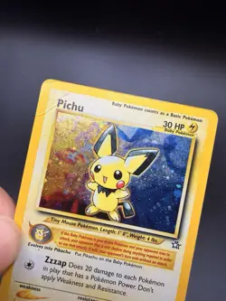 Pokemon TCG Pichu 12/111 Neo Genesis Unlimited Holo Rare Damage - Image 2