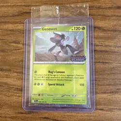 POKEMON PHANTASMAL FLAMES GENESECT STAMPED Best Buy PROMO SEALED 008 - Image 1