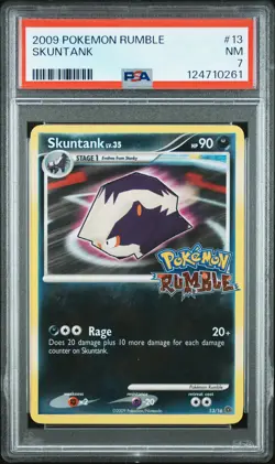 SKUNTANK 13 RUMBLE POKEMON PSA 7 - Image 1