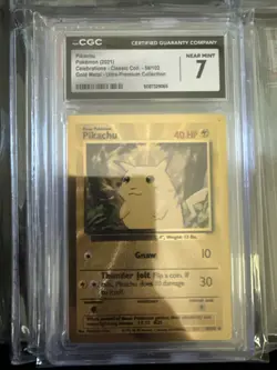 The Pokemon Company Pikachu 58/102 Celebrations Classic Coll 2021 CGC 7 - Image 1