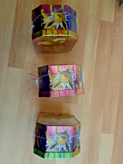Pokemon Elemental Power 3 x Tin Jolteon Vapareon Flareon GX Full Art Set Sealed - Image 3