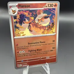 Pokemon TCG Flareon 13/131 Prismatic Evolutions Master Ball Pattern - Image 3