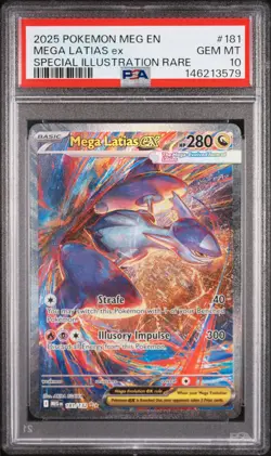 2025 POKEMON MEG EN-MEGA EVOLUTION #181 MEGA LATIAS EX PSA 10 - Image 1