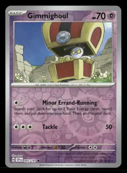 Gimmighoul 097/191 C Surging Sparks Reverse Holo NM/M Pokemon - Image 1