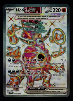 Hoopa ex 226/182 SV04: Paradox Rift Ultra Rare Pokemon TCG - Image 1