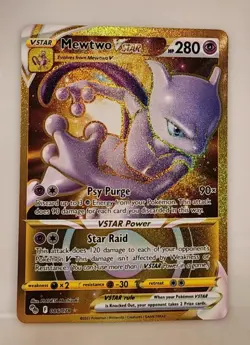 Pokemon TCG Lot Of 2 Mewtwo VSTAR Rainbow Secret Rare & Mewtwo VSTAR Secret NM - Image 4
