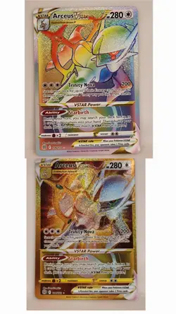 Pokemon TCG Arceus VSTAR Brilliant Stars Secret Rare Rainbow & Gold Secret NM - Image 1