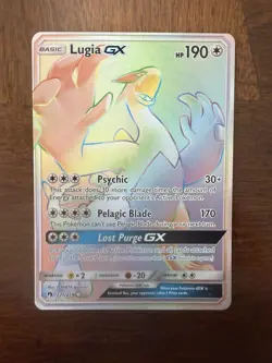 Pokemon TCG Lugia GX 227/214 Lost Thunder Secret Rare Full Art Near Mint - Image 1