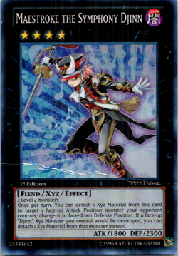 Maestroke The Symphony Djinn YS12-En043 Yu-Gi-Oh! 1st Edition Heavy Play - Image 1