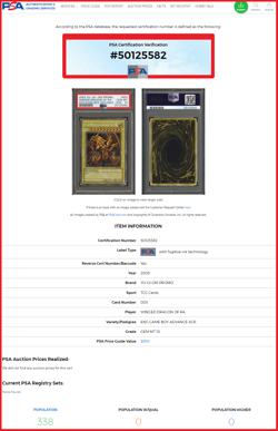 YUGIOH The Winged Dragon of Ra GBI-003 Pris Secret Rare GEM MINT PSA 10 English - Image 3