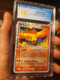 (POP 4) CGC 10 PRISTINE Pokemon Moltres Ex 115/112 ICE Holo Fire Red Leaf Green - Image 1