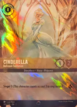 Disney Lorcana Cinderella Ballroom Sensation Foil Enchanted 205/204 EN Rise Of T - Image 2