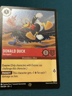 Disney Lorcana TCG Foil Donald Duck Not Again! Legendary - Image 2