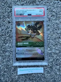 Disney Lorcana The First Chapter ENCHANTED Mickey Mouse Artful Rogue #210 PSA 9 - Image 1
