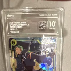 Bandai One Piece Card Game Roronoa Zoro OP07-113 Chinese Holo PCG 10+ - Image 3