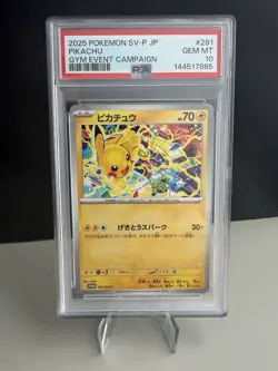 Pikachu - 291/SV-P 120/SV-P Sv-P Promotional Cards Regular (Japanese) PSA 10 - Image 1