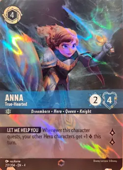 Disney Lorcana Anna True-Hearted Foil Enchanted 217/204 EN Ursula's Return - Image 2