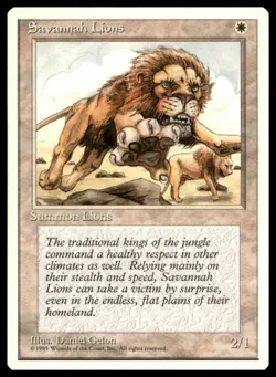 Savannah Lions Rare Fourth Edition Magic: The Gathering Lightly Played - Image 1