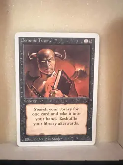Demonic Tutor Revised 3rd Edition MTG Magic the Gathering 1994 Uncommon LP - Image 1