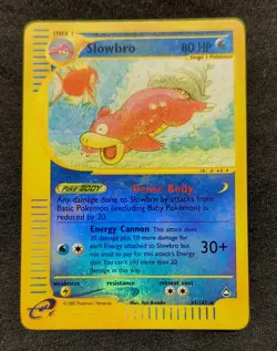 Pokemon Slowbro 33/147 Aquapolis 2002 Holo RARE Reverse Holo Excellent Condition - Image 1