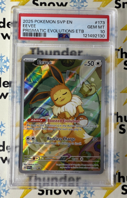 ⚡❄ 2025 Pokemon SVP EN #173 Eevee Prismatic Evolutions ETB Promo PSA 10 - Image 1