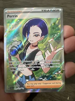 Pokemon TCG Trainer Perrin Holo Rare Twilight Masquerade 209/167 (error card) - Image 1