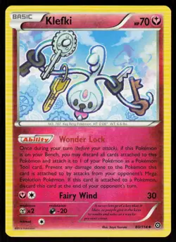 Klefki 80/114 Uncommon Steam Siege Pokemon Near Mint - Image 1