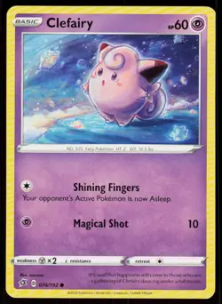 Clefairy 074/192 Common Rebel Clash Pokemon Near Mint - Image 1