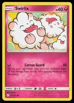 Swirlix 153/236 Common Cosmic Eclipse Pokemon Near Mint - Image 1