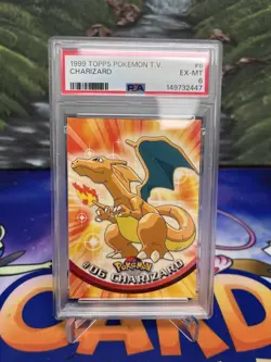 1999 Topps Pokemon T.V. Charizard #6 PSA 6 - Image 1