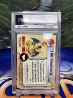 1999 Topps Pokemon T.V. Charizard #6 PSA 6 - Image 2